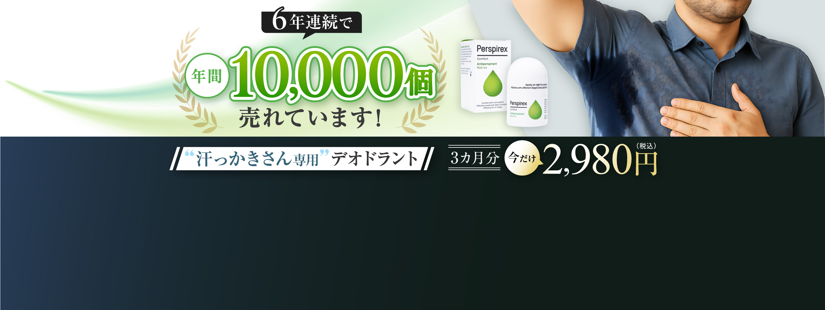【６月限定大特価】汗・ニオイ対策パースピレックス・コンフォートが実質１本1,490円は今だけ！！