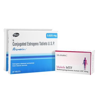 プレマリン0.625mg28錠2箱+マレフェMTF10mg100錠1箱