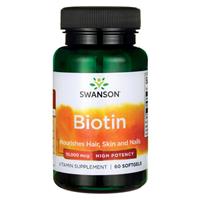 Swanson スーパーストレングス ビオチン 10000mcg 60ソフトジェル