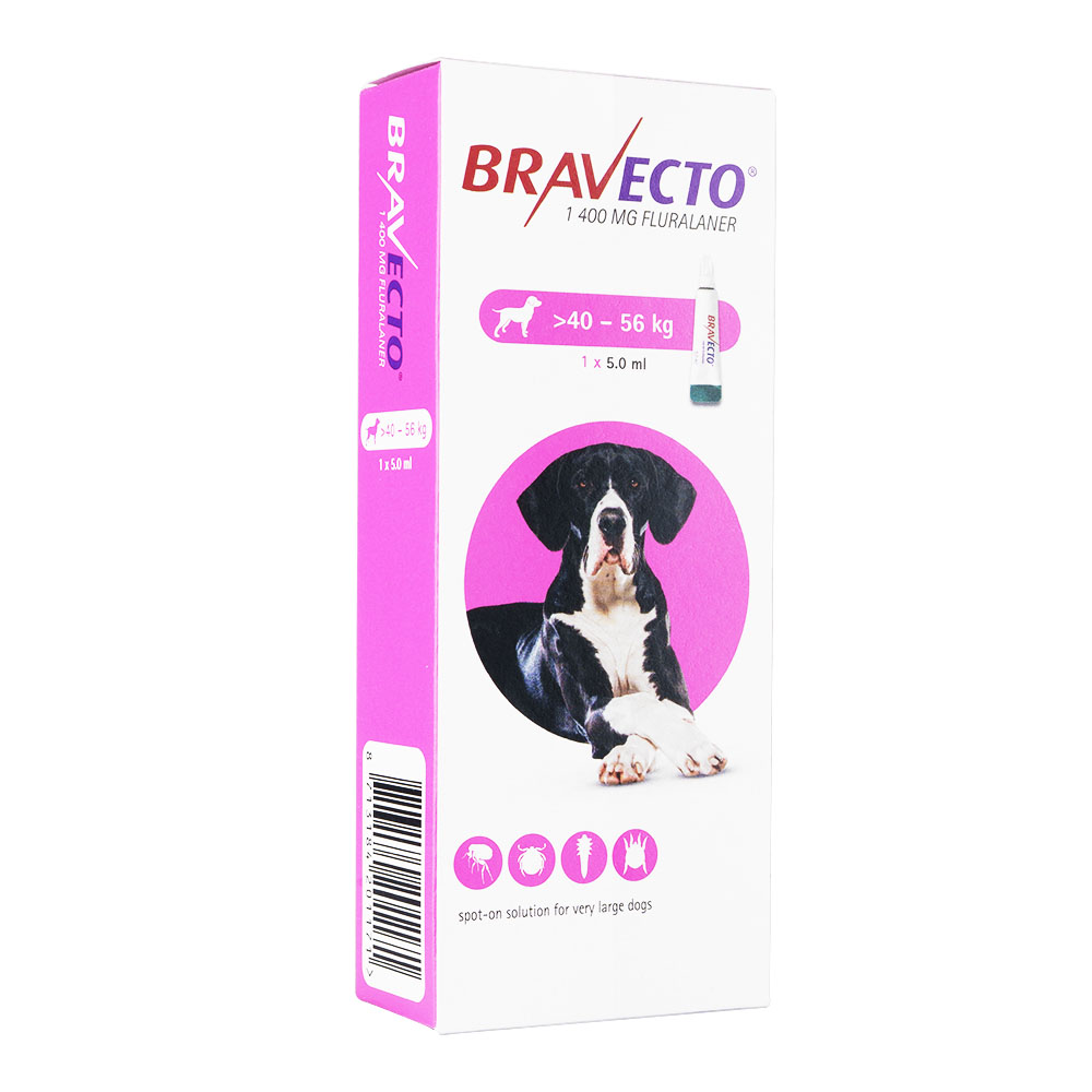 ブラベクト・スポットオンソルーション1400mg・超大型犬用(>40-56kg)