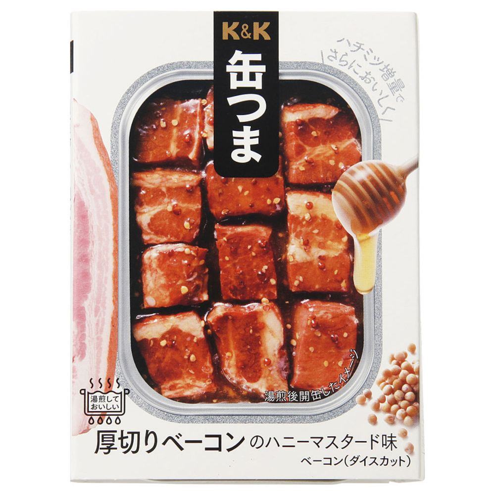 K&K 缶つま 厚切りベーコンのハニーマスタード味 105gx6個