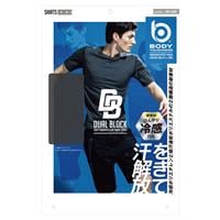 ボディタフネス 冷感速乾デュアルブロック シュートスリーブクルーネックシャツ