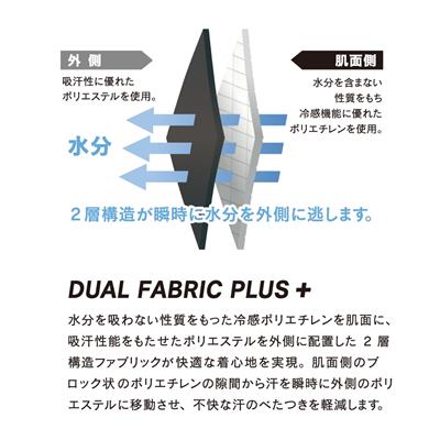 ボディタフネス 冷感速乾デュアルブロック シュートスリーブクルーネックシャツ