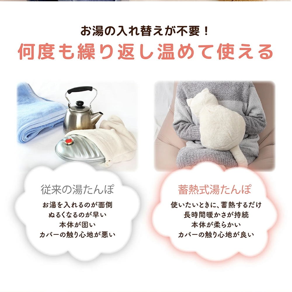 蓄熱式湯たんぽ ぽかにゃん